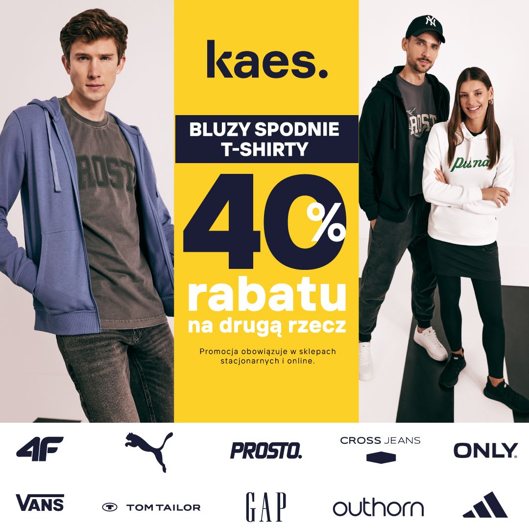 40% na drugą rzecz bluzy, spodnie, tshirty