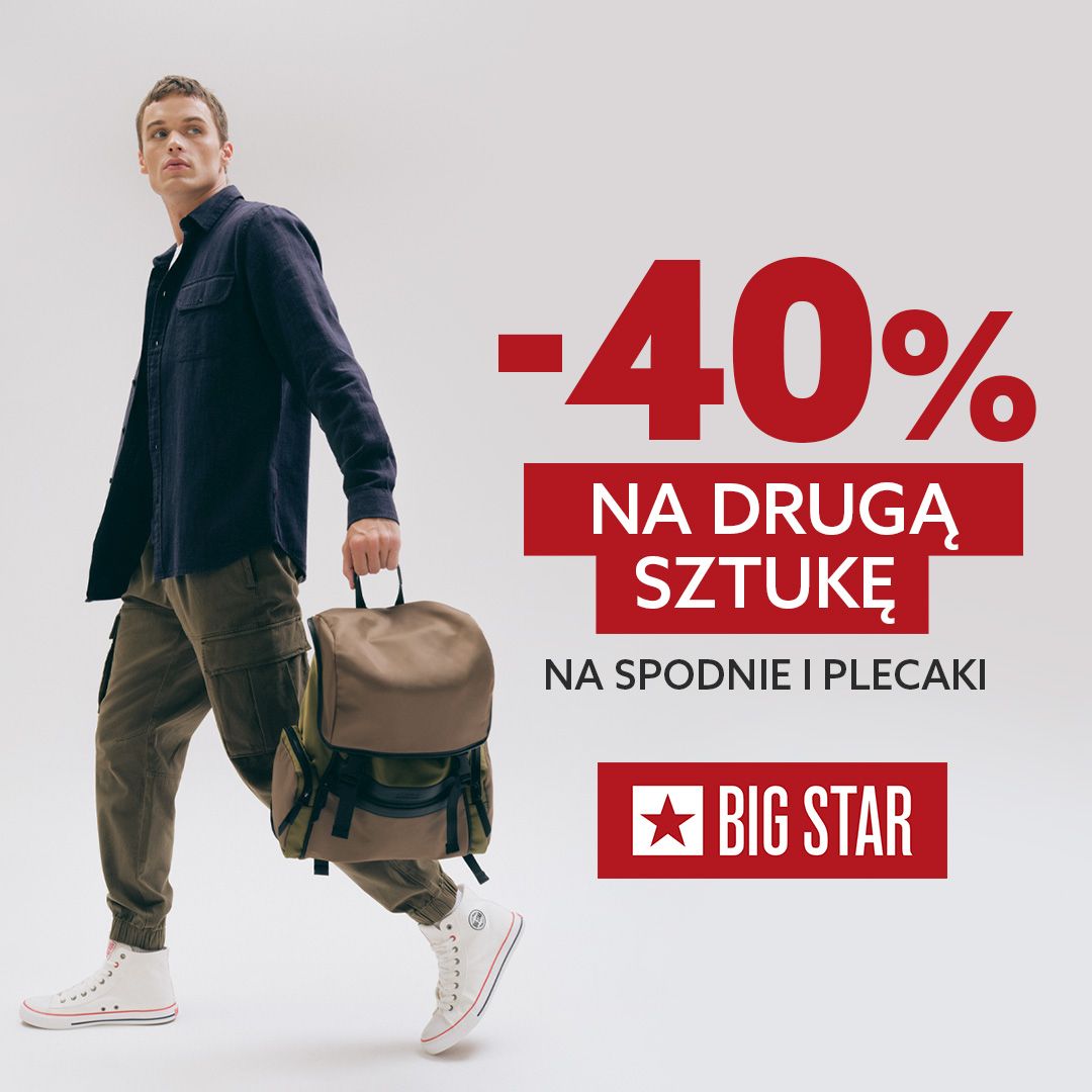 -40% NA DRUGĄ SZTUKĘ NA SPODNIE I PLECAKI