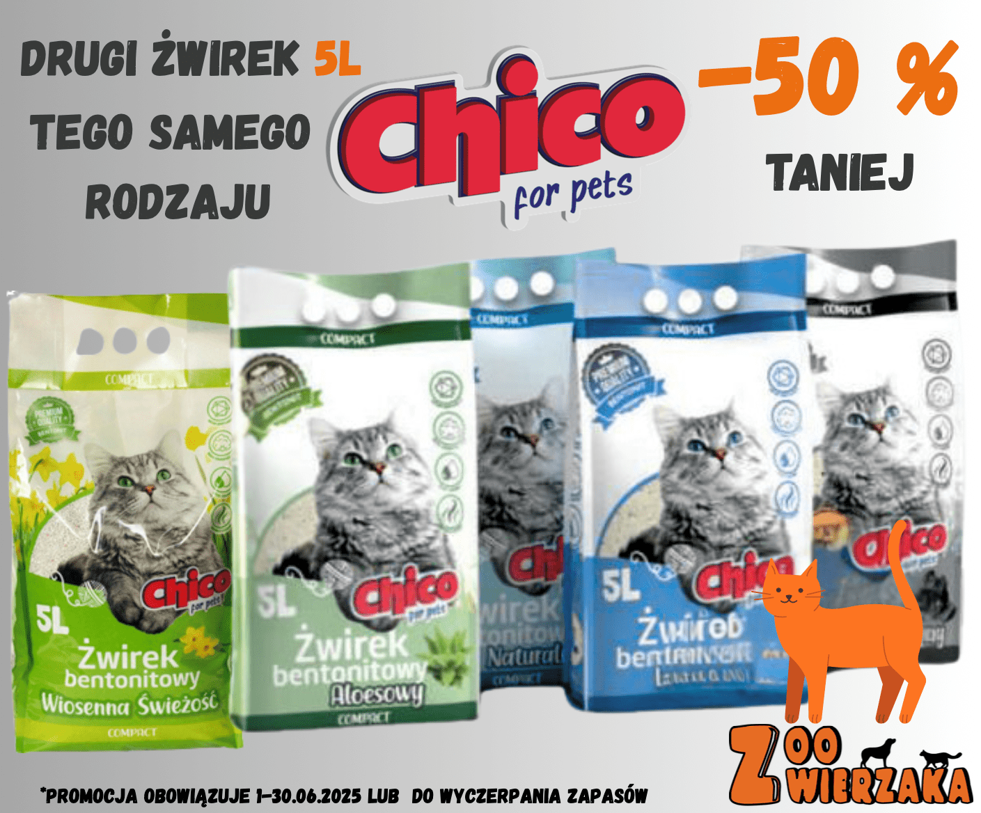 Drugi żwirek 50% taniej!