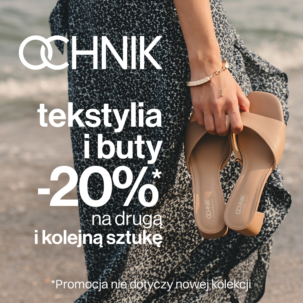 -20% na drugą i każdą kolejną sztukę odzieży tekstylnej i butów.