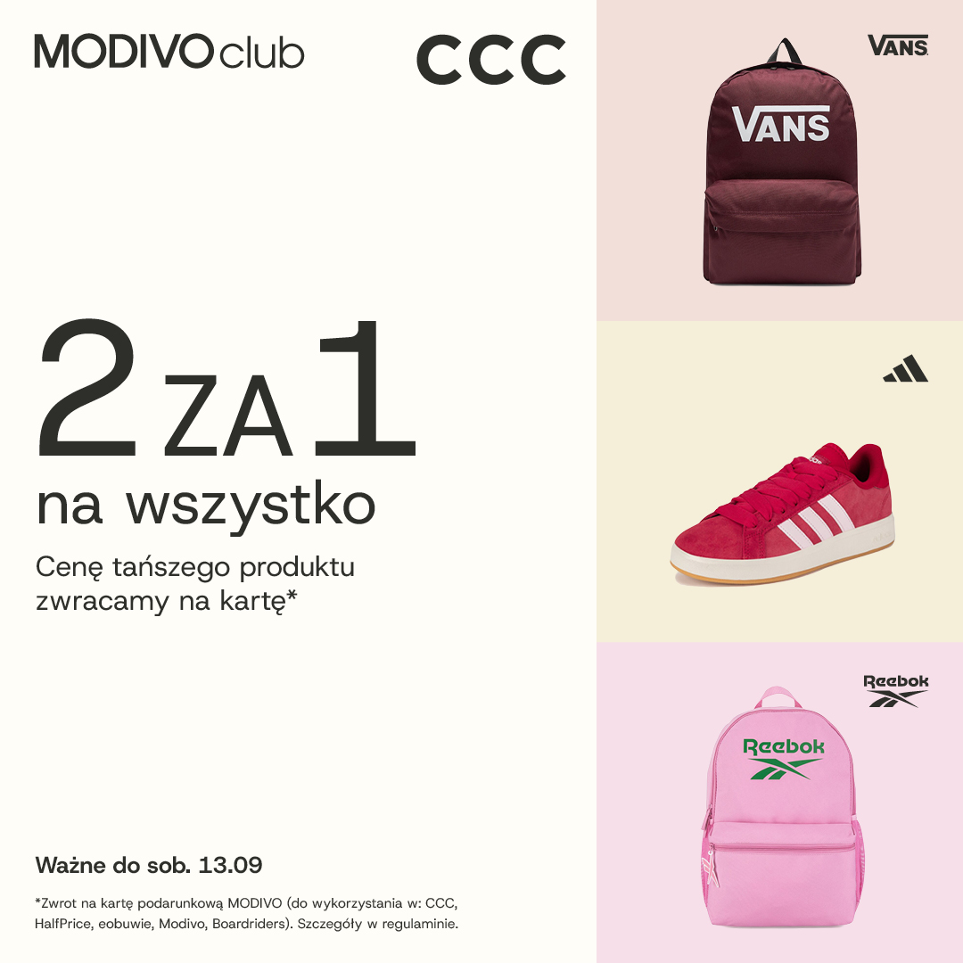 2 za 1 na WSZYSTKO w CCC – sprawdź!  