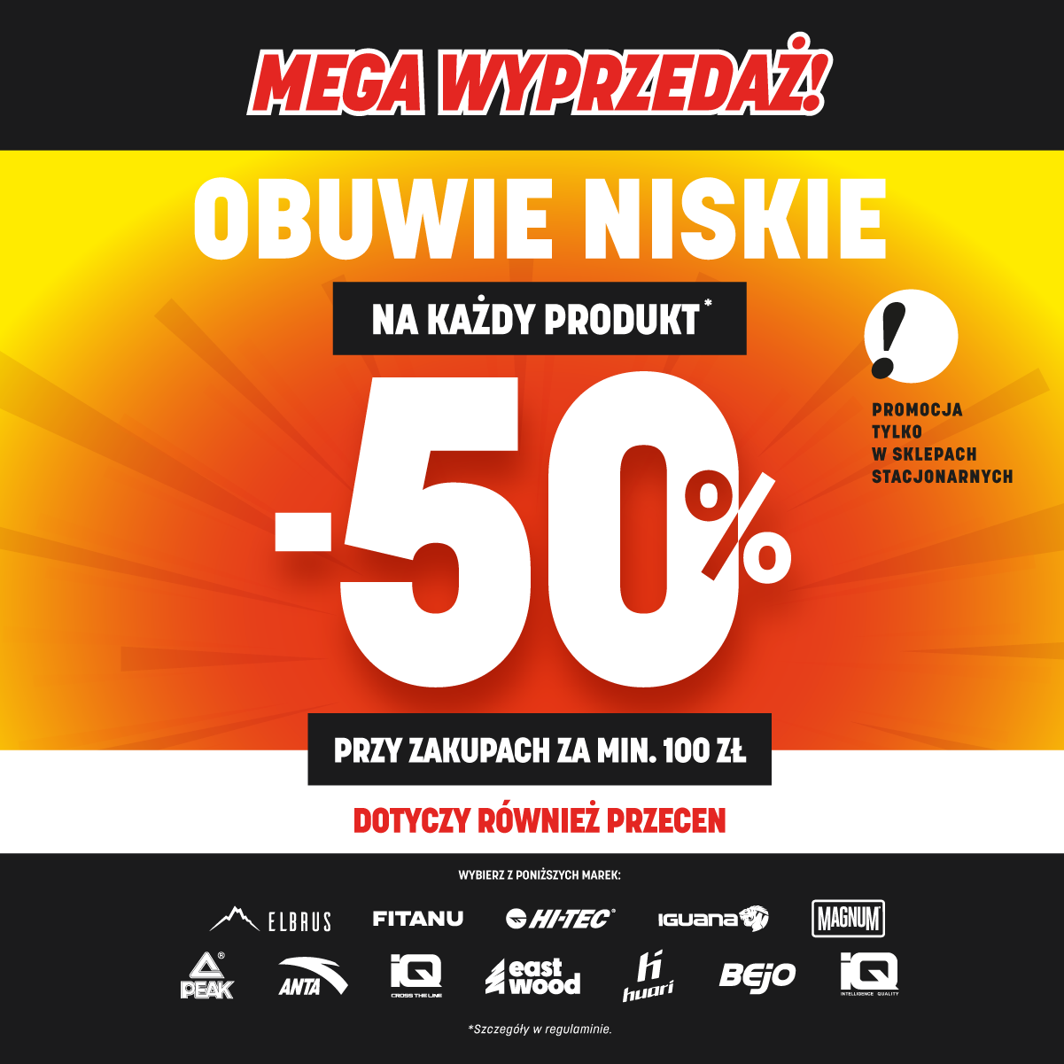 MEGA WYPRZEDAŻ – 50%!