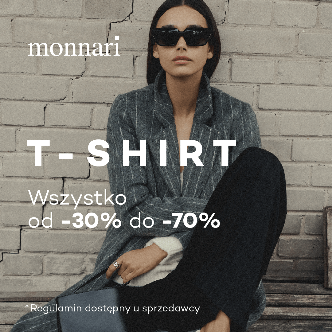 T-shirty od -30% do -70%.