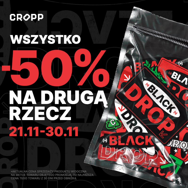 BLACK DROP W CROPP!