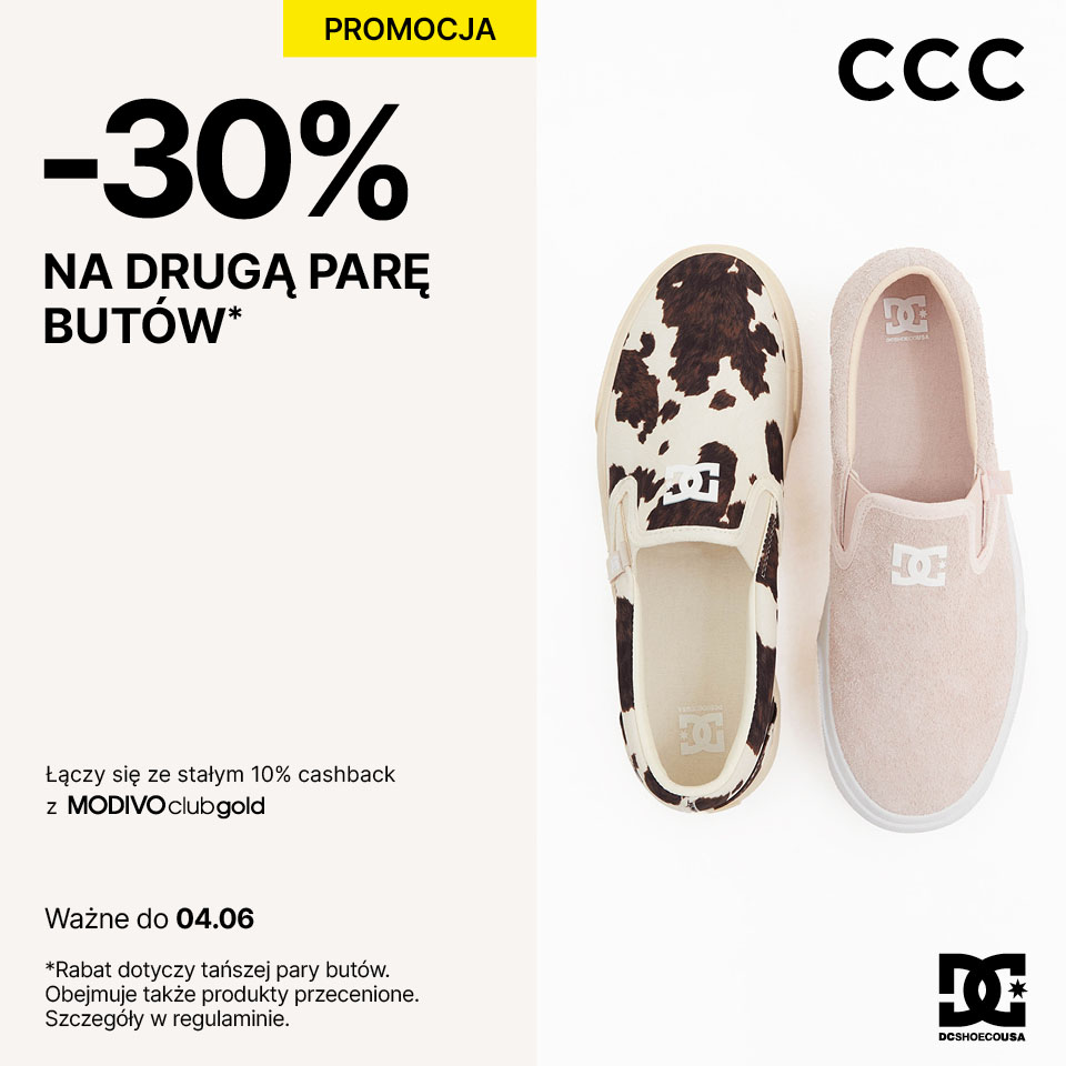 Teraz w CCC -30% na drugą parę butów! 