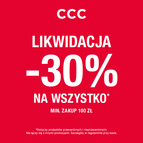 LIKWIDACJA -30% na WSZYSTKO