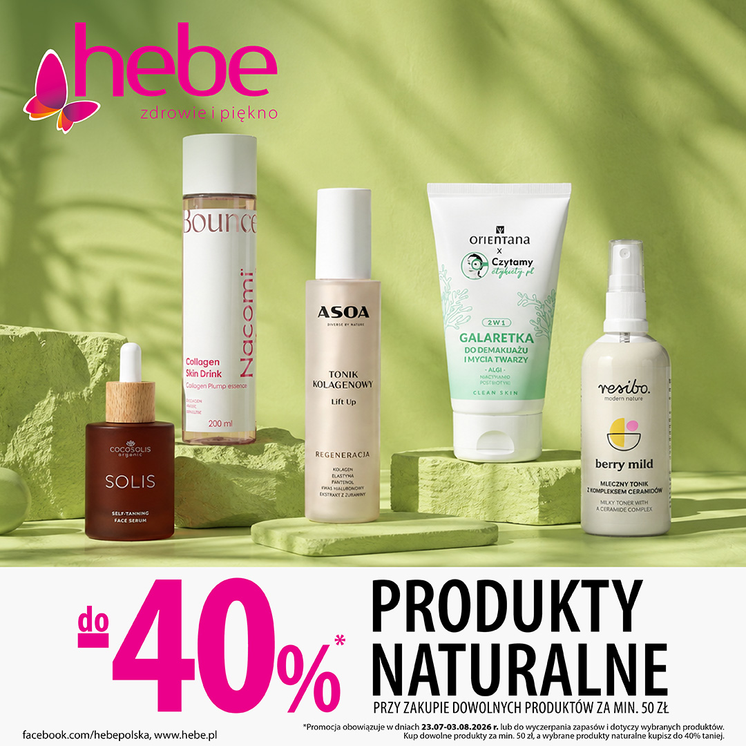 Produkty naturalne do -40%